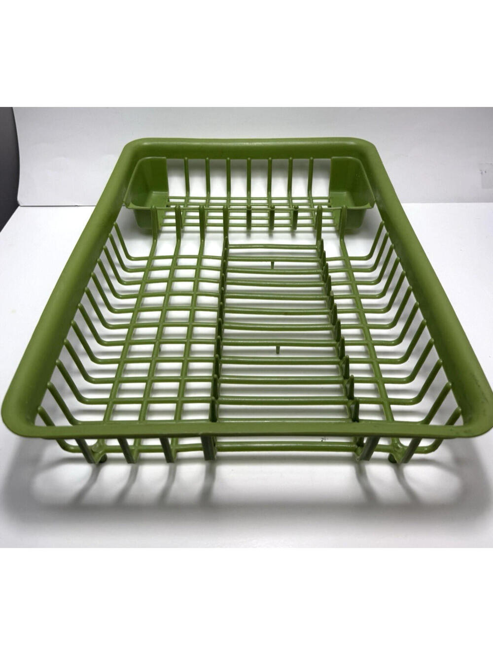 Vtg Plastic Avocado Green Sink Dish Drainer ONLY Retro Made in Canada Counter